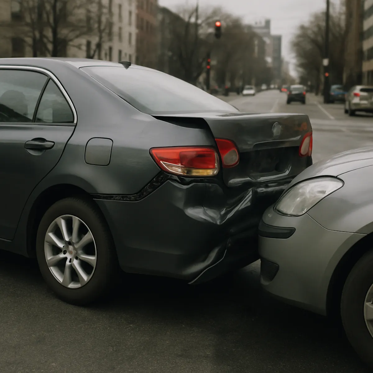 Rear-end collision case example